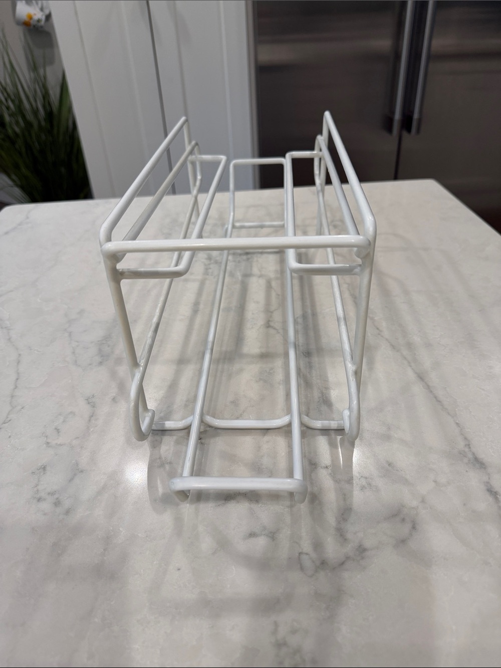 White Wire Soda/Can Dispenser Organizer Rack - Picture 3 of 6